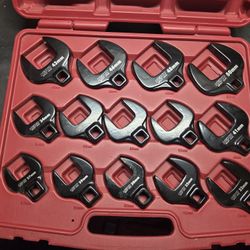 NEIKO 1/2in Drive Jumbo SAE Crowfoot Wrench Set 14 Piece
