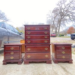 Chest Of Drawers & 2 End Tables 