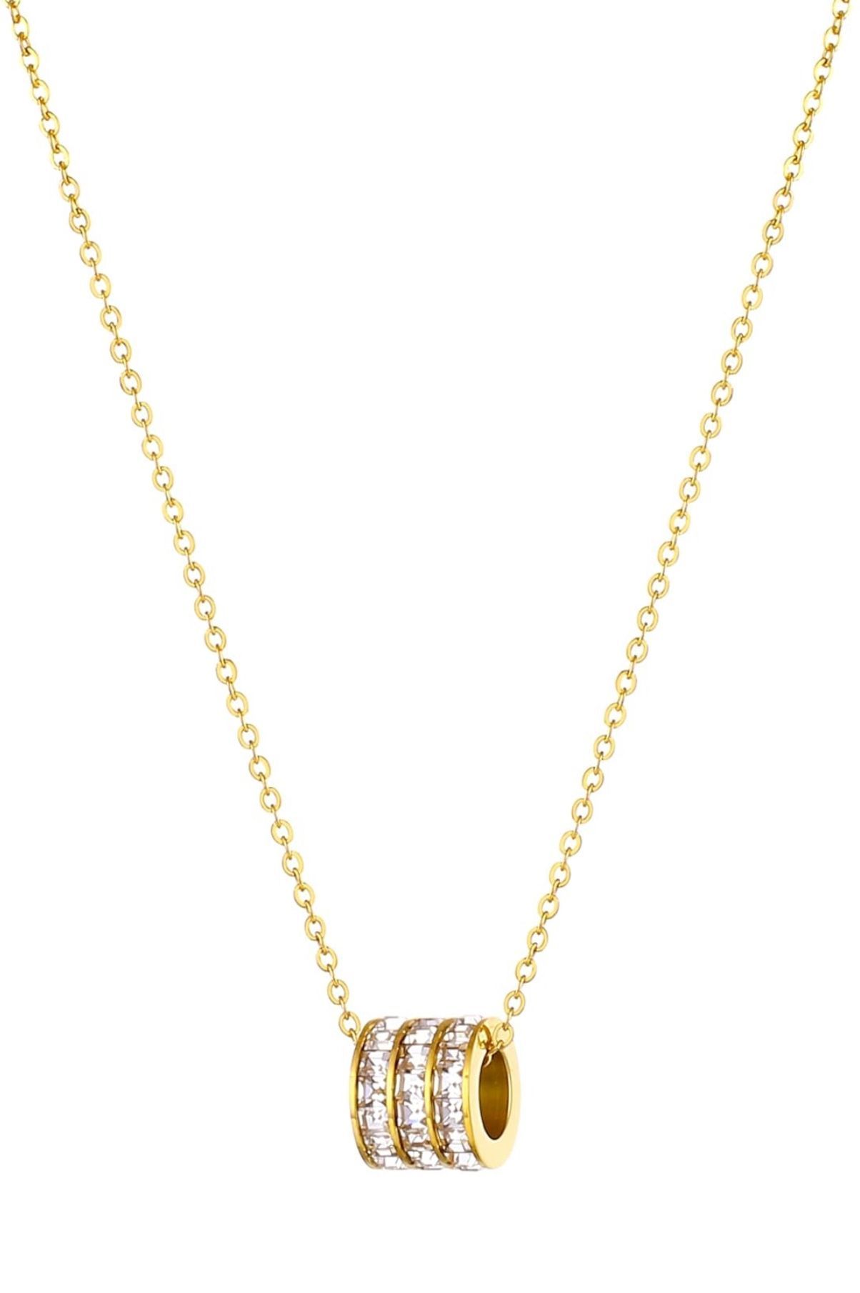 Women's Stainless Steel Necklace -18K Gold Plated