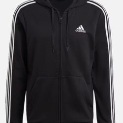 Adidas Essentials French Terry 3 Stripes Full Zip Medium New