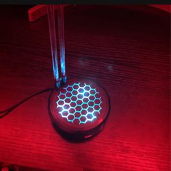 LED Glow In The Dark Headset Holder W/ Charging Ports