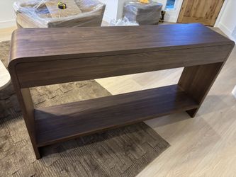 RH Santiago Carmel walnut 60” console