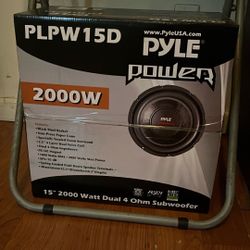 Pyle PLPW15D 15" 2000 Watt 4-Ohm DVC Power Car Audio Subwoofer Sub Woofer
