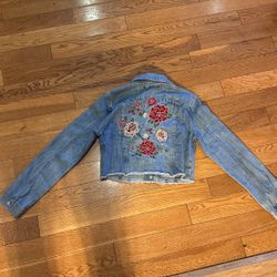 Floral denim jacket 