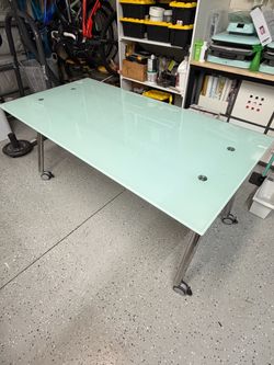 Glass Top Desk Table