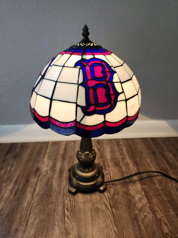 Boston Red Sox Tiffany Style Table Lamp MLB Rare Vintage