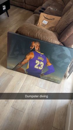 LeBron James Lakers Canvas Wall Art Large