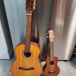 Checkmate Acoustic Guitar & Orangewood Ukulele