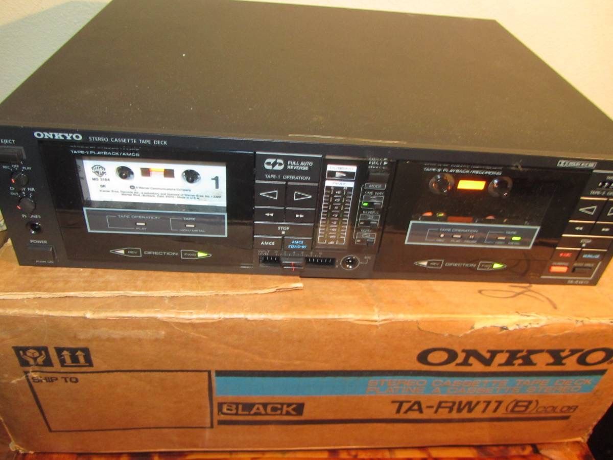 VINTAGE ONKYO STERO CASSETTE TAPE DECK PLATINE TA-RW11 Auto Reverse Do