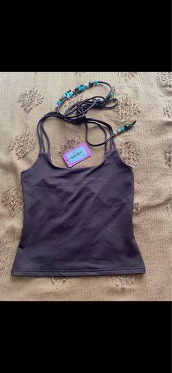 Edikted Brown Beaded Halter Top Size XS