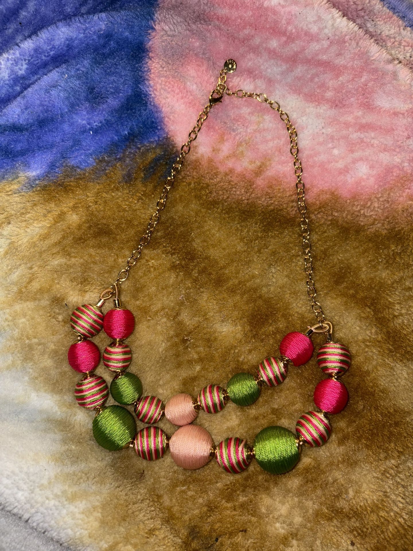 Loft Signed Poppy necklace Vintage