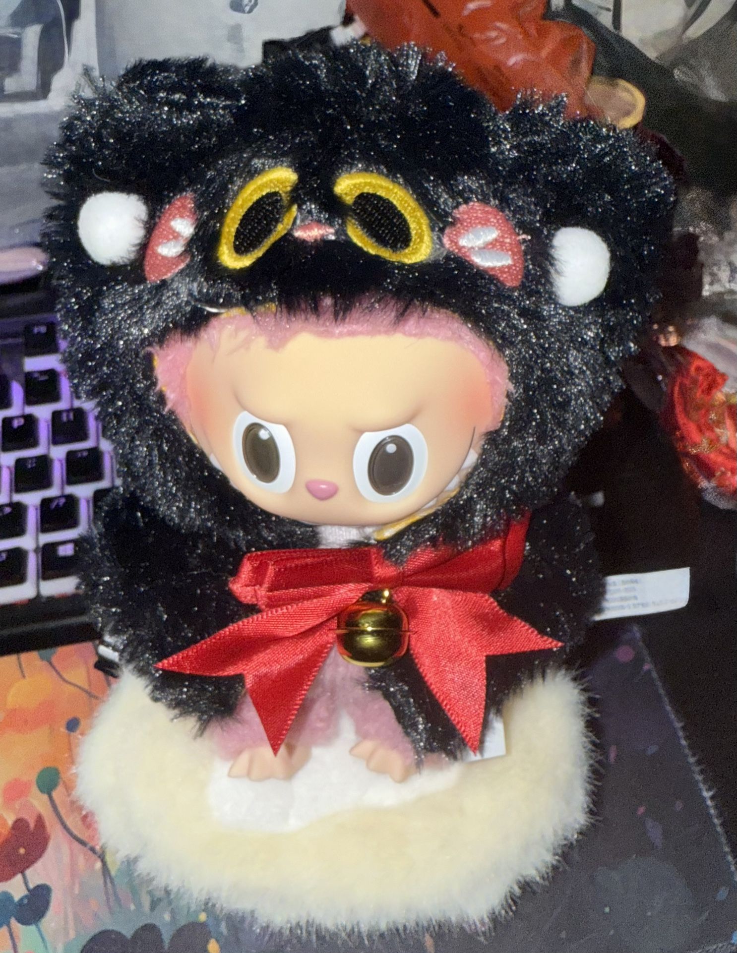 Labubu Doll Clothes Costumes Black Cat (Doll Not Included)