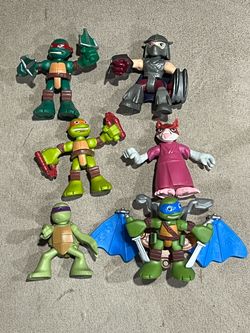 Playmates Half Shell Heroes Teenage Mutant Ninja Turtles Figures lot of 6 tmnt