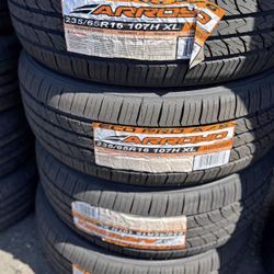 235/65R16 Arroyo tires nuevas con 50,000 mil millas de garantía