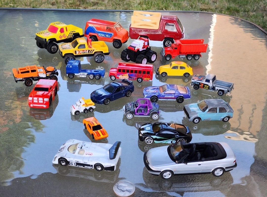 Vintage Toy Cars Lot 21 Cars And Trucks Preowned Used:...