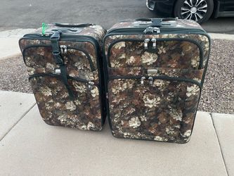 Vintage Atlantic Floral Tapestry Luggage Set (2 Pieces)