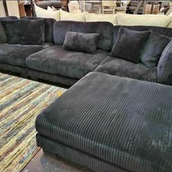 New Black Oversized Sectional 