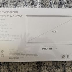 Portable Monitor 15.6 “ Model K3 , Never Open