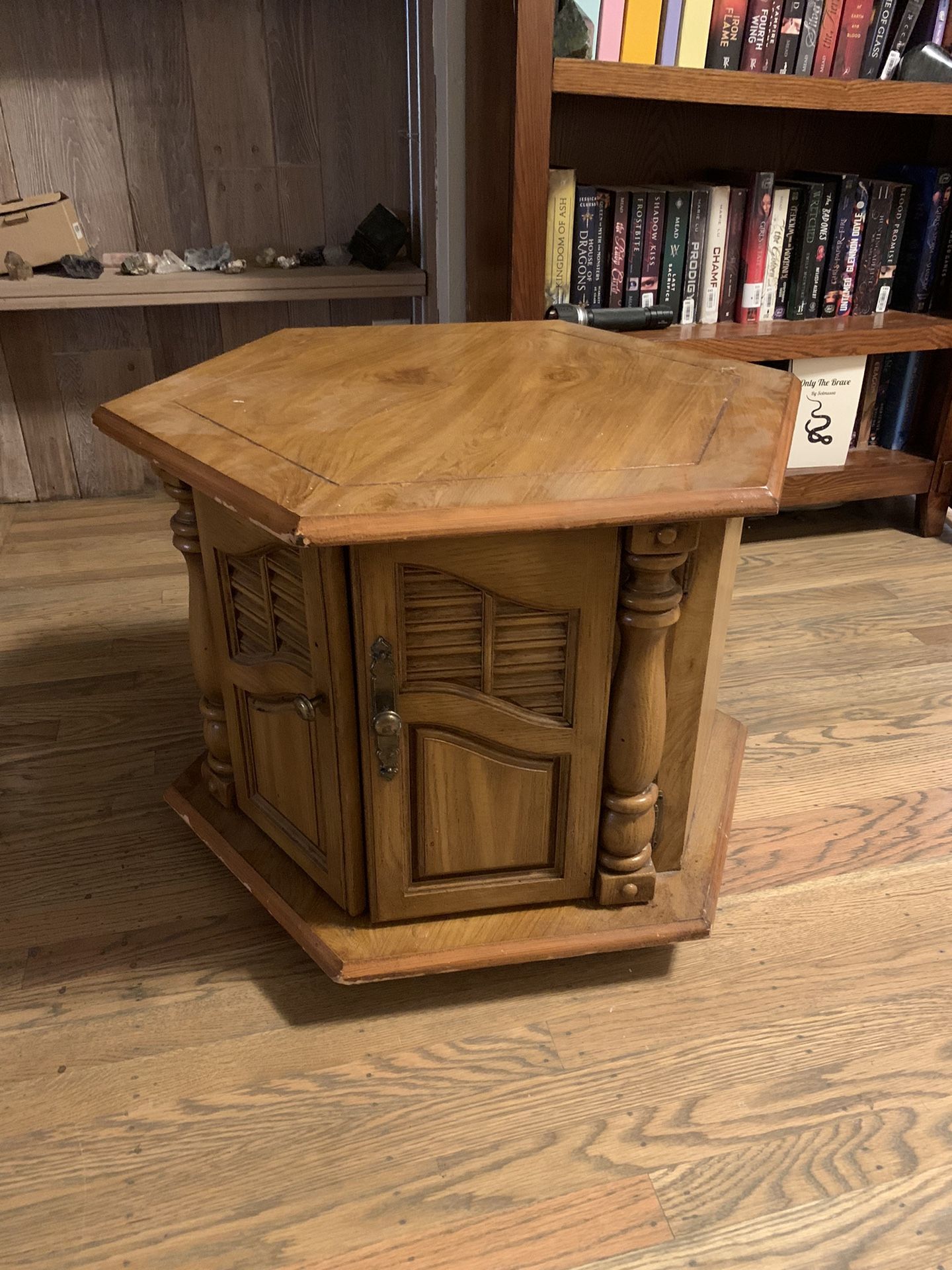 Solid Oak End Hexagon Coffee Table