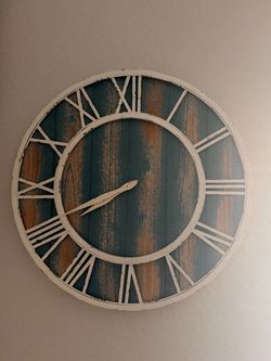 Large Rustic Farmhouse Wall Clock