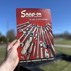 New Snap On Metal Sign 12”x8”