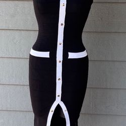 Black And White Midi Dress 