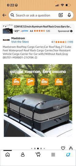 NEW Maelstrom 21 Cu. Ft. Waterproof Rooftop Cargo Carrier Bag – $25 📍 Pickup near IKEA / S. Durango & 215, Las Vegas Brand new Maelstrom 21 cubic f