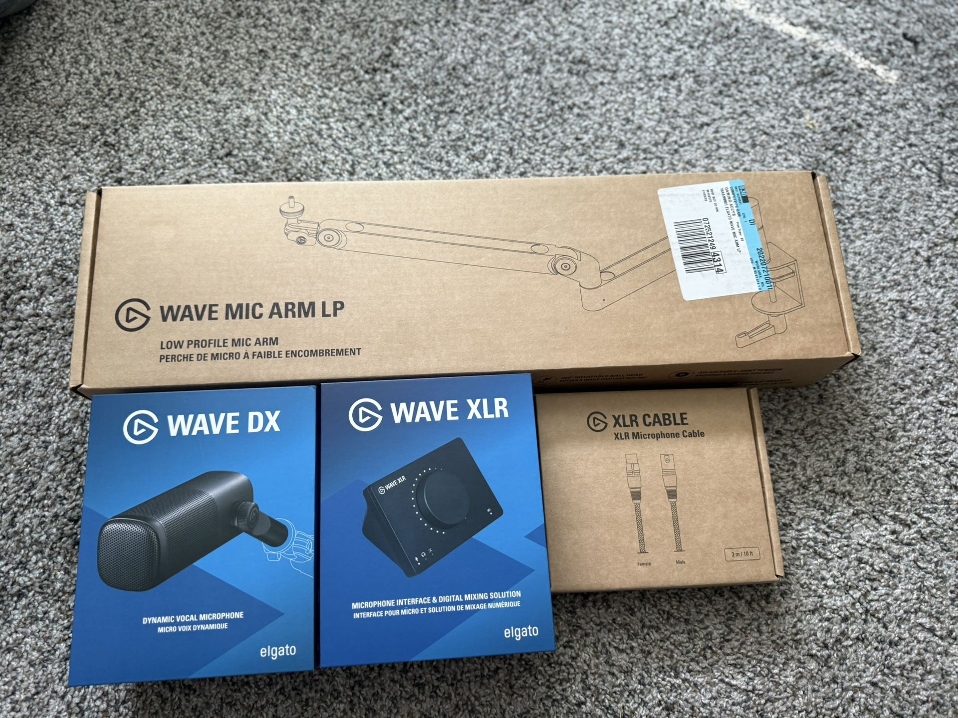 Elgato Wave DX - Wave XLR - Wave mic arm - XLR cable