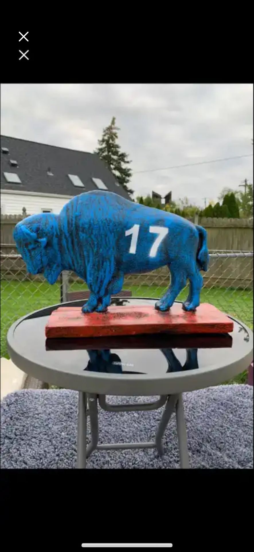 Josh Allen buffalo statue