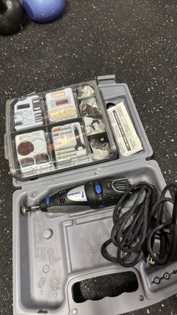 Dremel rotary tool with accessories