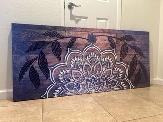 Large Mandala Stretched Canvas Wall Art Info in Description