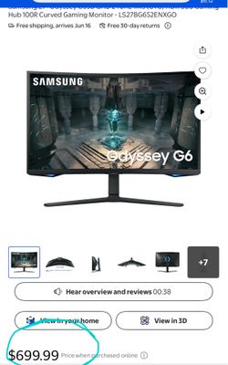 Samsung Odyssey G6 27-Inch QHD Gaming Monitor
