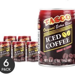 Iced Coffee Pack Of 6 Cans Drink 8.4oz 250ml Each Ready To Drink Instant Coffee