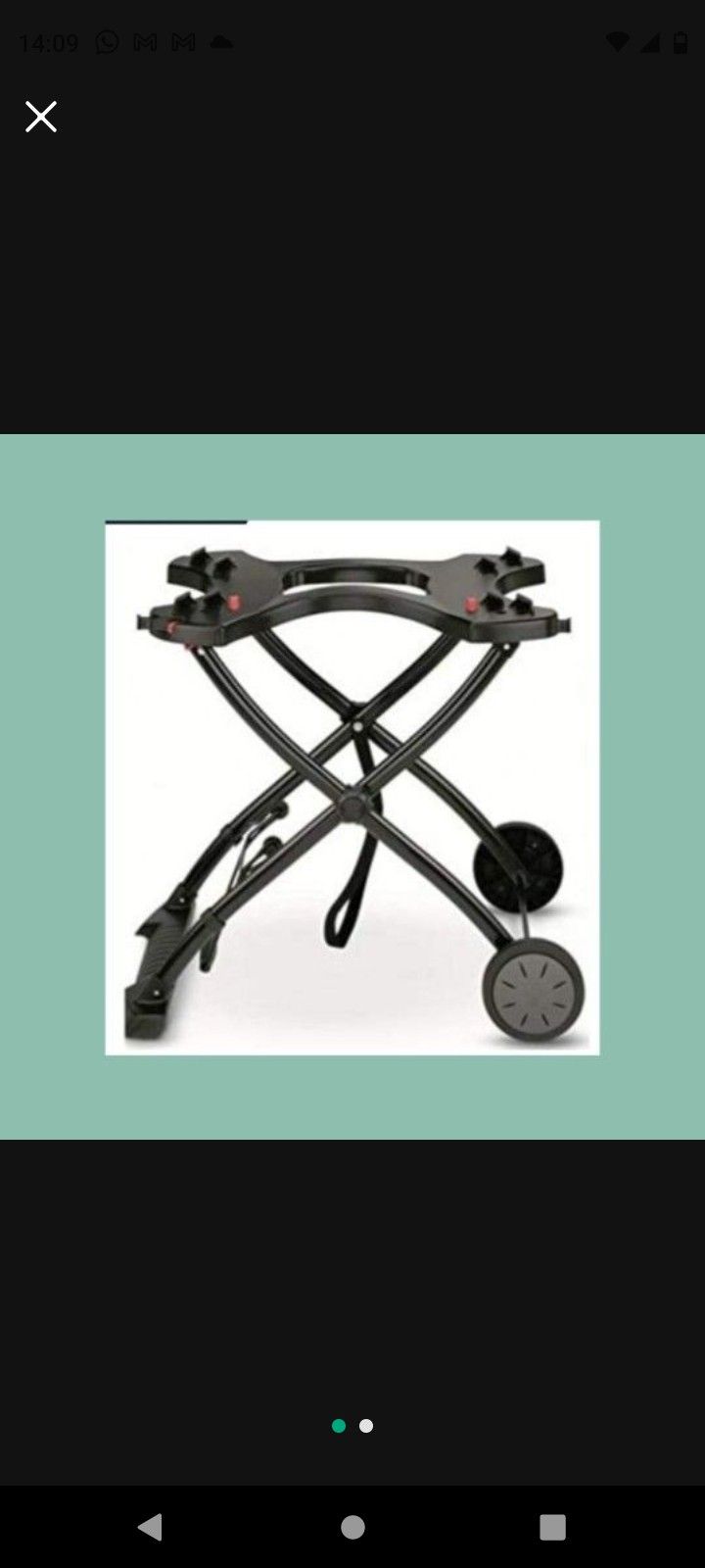 Brand New Weber Q 100 Portable Grill Cart