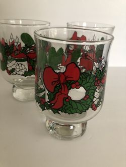 Christmas glassware