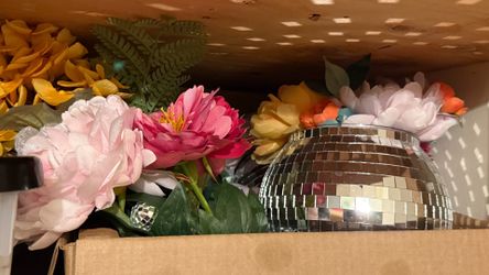 Party Supplies for a Disco & Floral Party