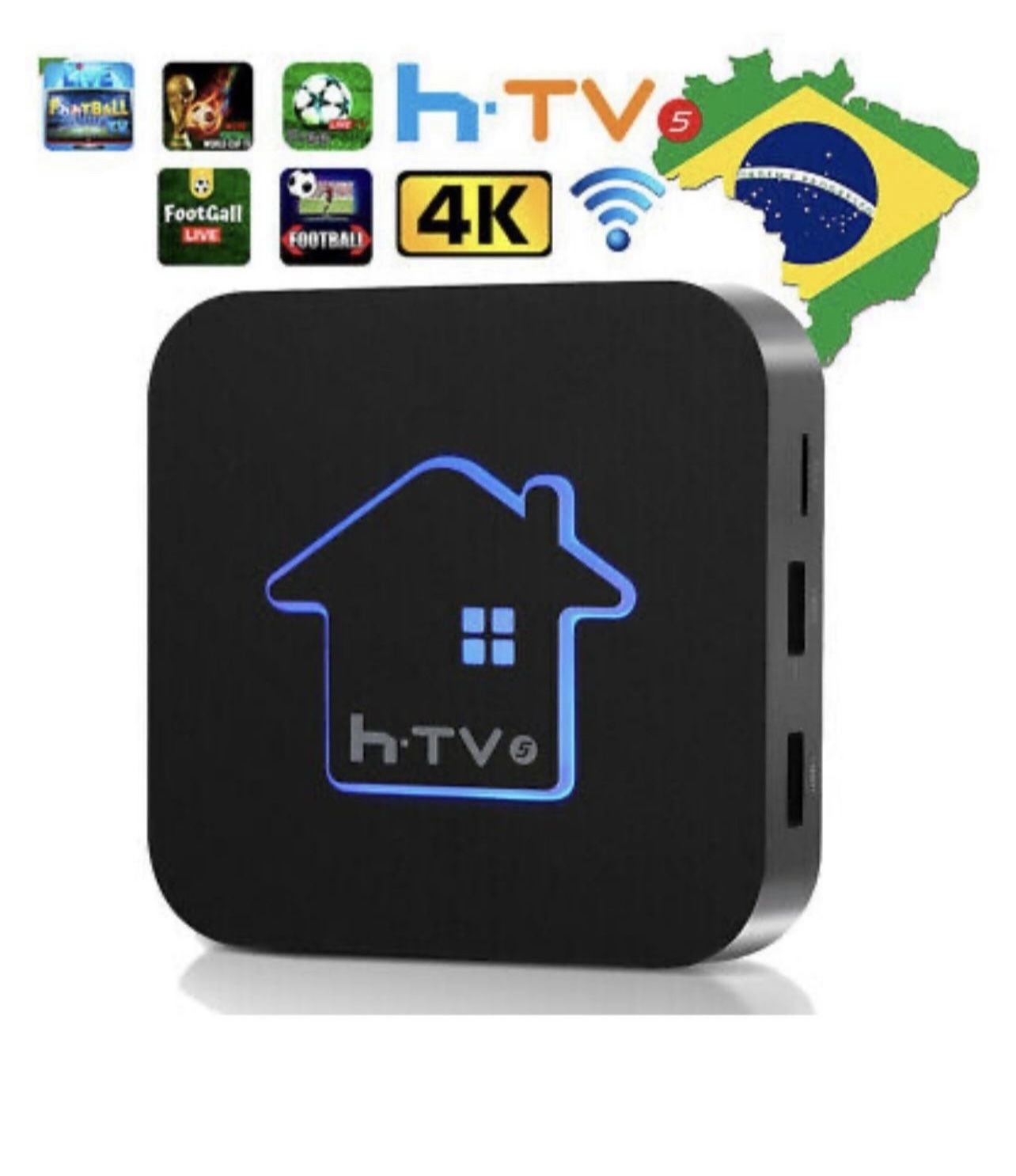 HTV5 Brazil Smart Android IPTV WIFI BOX Brazilian TV and Shows Brasil Player 3D