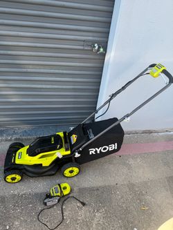 Push mower with battery and charger 18v Ryboy new