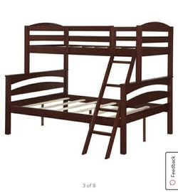 New in box twin over full bunk bed mattresses not included