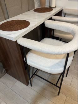 Bar table and stools
