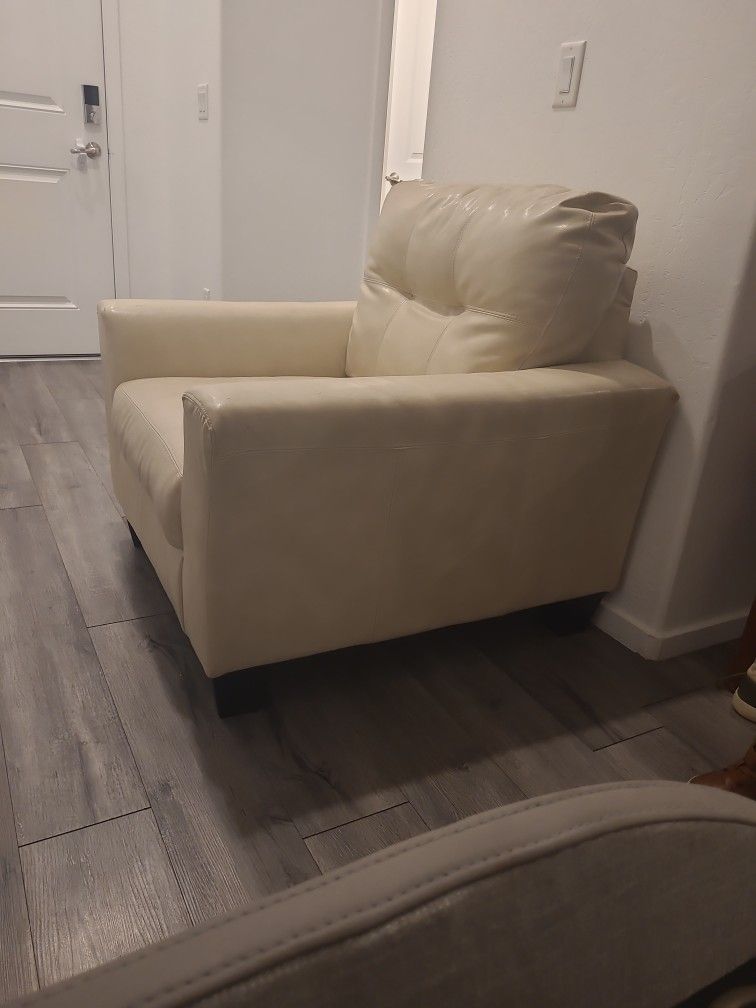 White Leather Chair
