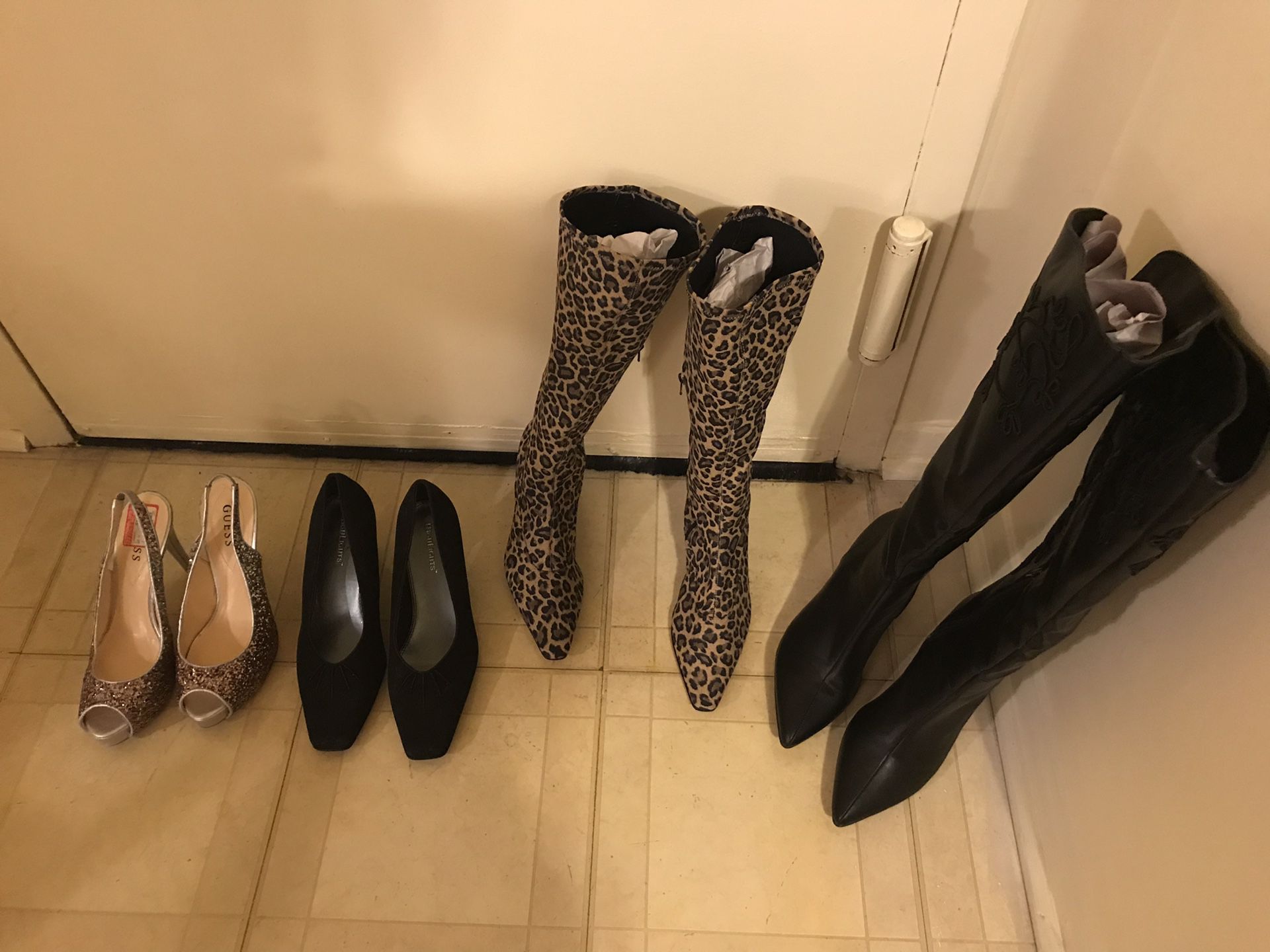 Brand new 4 pairs of ladies shoes boots size 9 click on my profile picture on this page to check out my other items message me if you interested