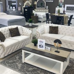 Living Room Sofa Set Ivory Delivery And Finance Available 