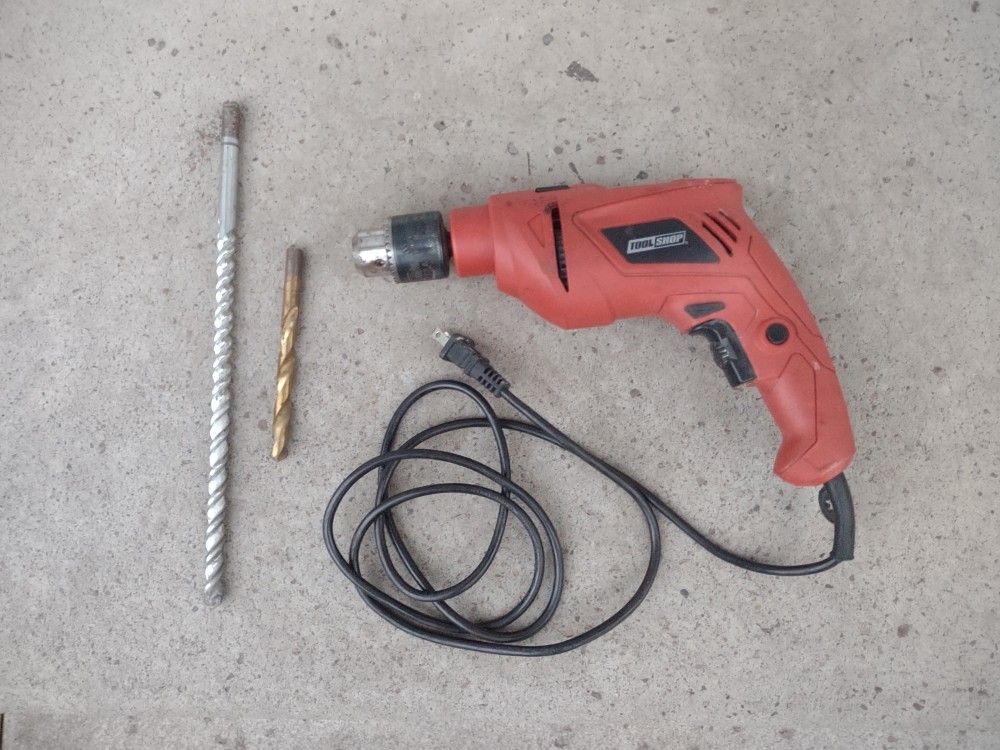 Tool Shop 1/2" Hammer Drill 120V 4.5Amp Power Tool & Drill Bits