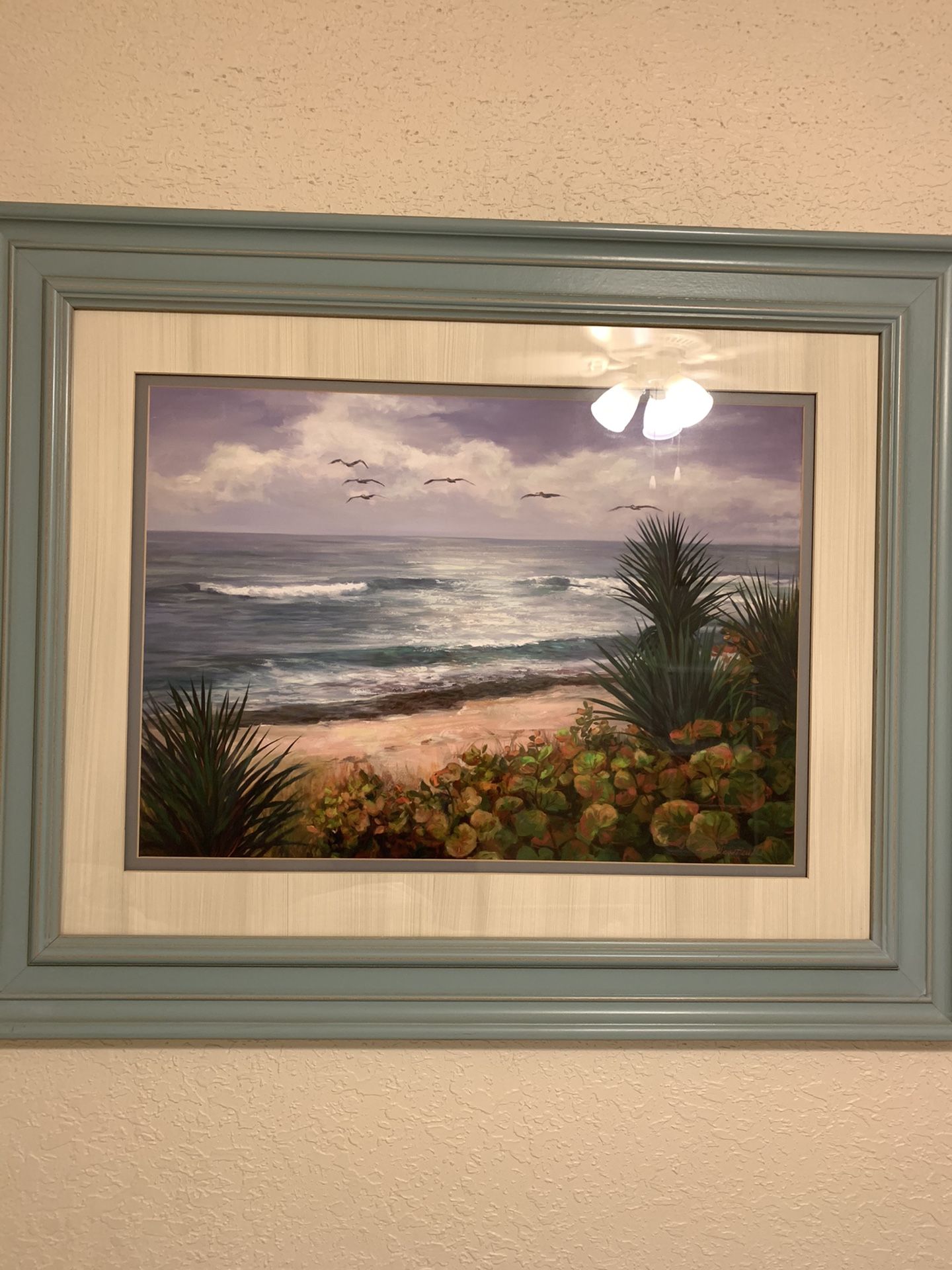 Beach picture and frame