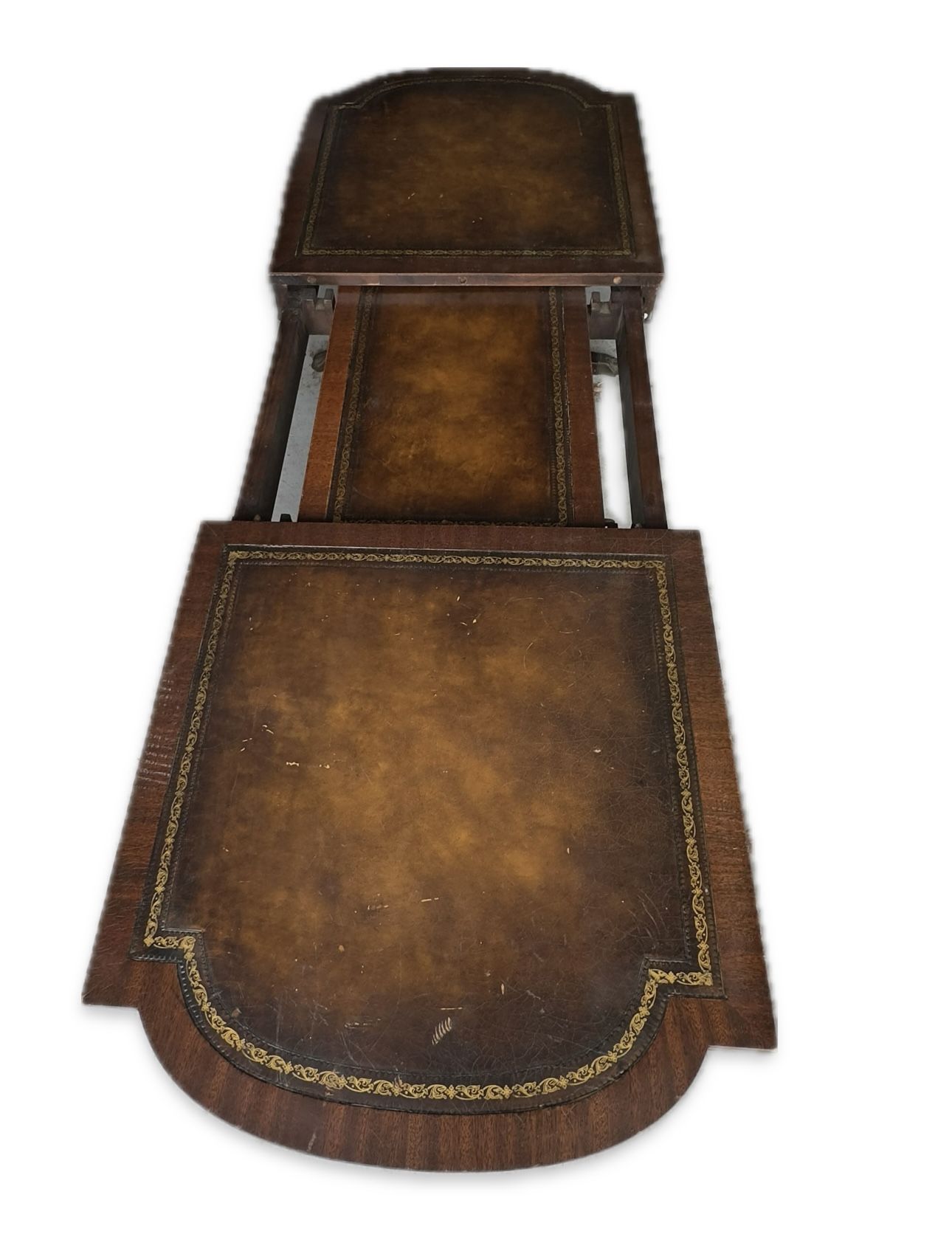 Antique Leather Top Table Living Room Weiman Furniture