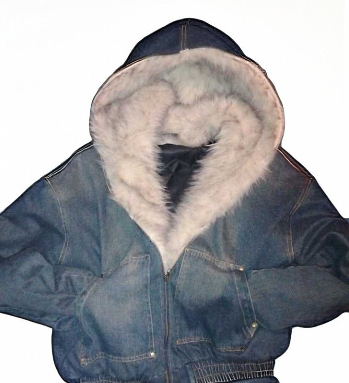 Denim Fur Jacket/Coat - Supermade Brand