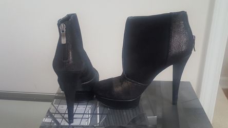 BCBG suede/leather booties