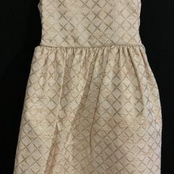 Girls Pink Metallic Diamond jacquard dress- NEW 
