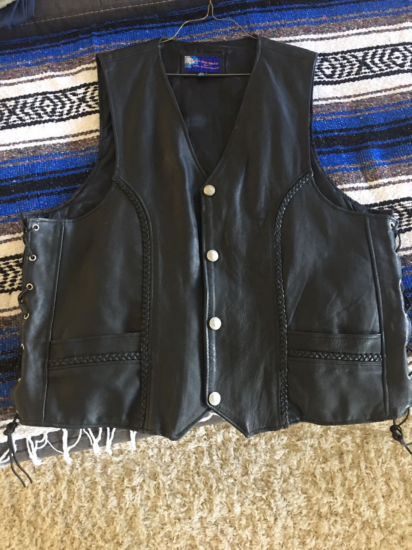 Vance Leather motorcycle vest. Brand New Never Worn. 